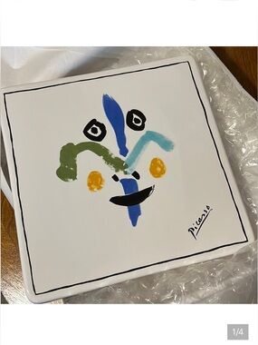 Picasso Living Face 1963 9” Square Trivet